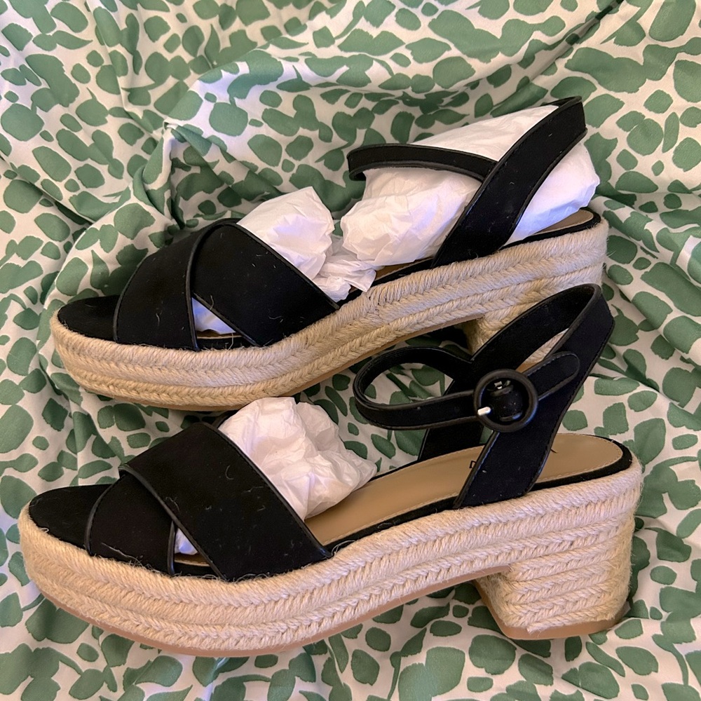 Jcrew Factory Platform Espadrille Sandals